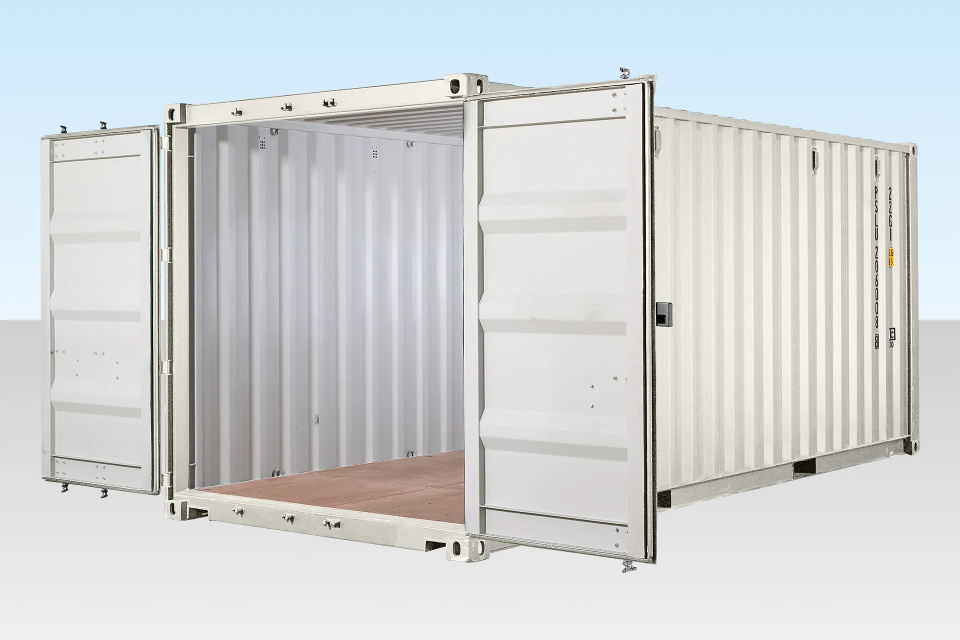 20ft Shipping Container (One Trip) White (RAL 9003) - Image 3