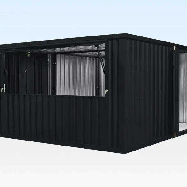12-QF809-4m-Side-Kiosk__1-1-1-1.webp 4m x 4.2m Side Linked Flat Packed Kiosk Bundle – Custom Colour