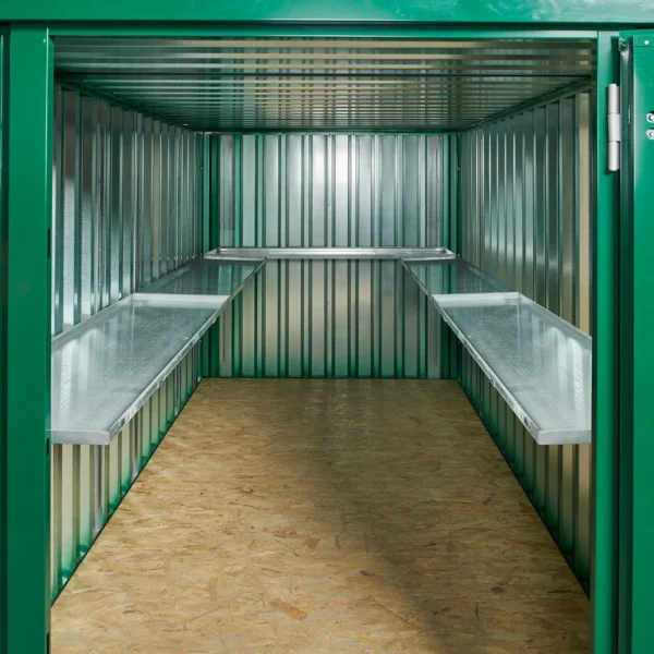 1268-41-1.webp 4m Flat Pack Container Shelving Bundle – Both Sides (Single Tier)