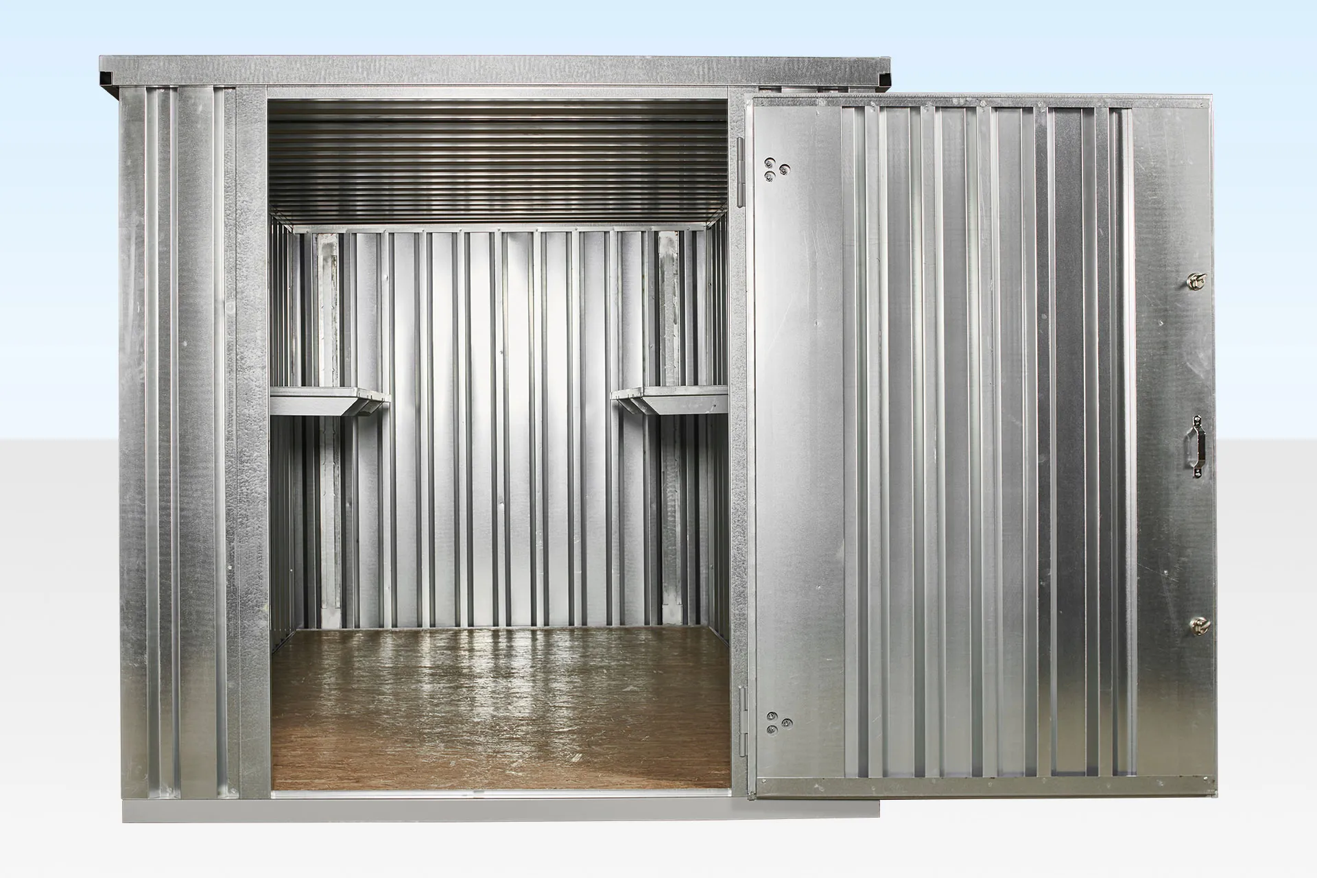 3m Flat Pack Container Shelving Bundle – Part-Length (Two Tier)