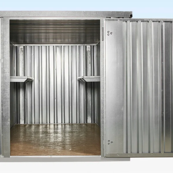 1292-3m-flat-pack-shelving-part.webp 3m Flat Pack Container Shelving Bundle – Part-Length / Both Sides (Single Tier)