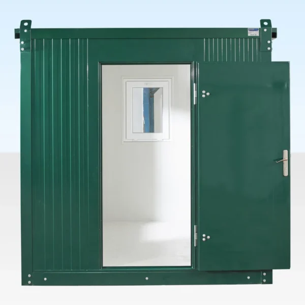 143-2m-Pack-Cabin-front-open 2.3m x 2.3m Flatpacked Office