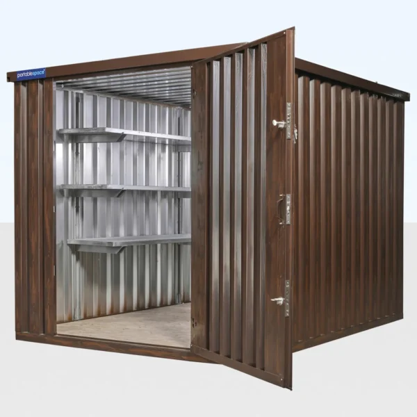 291-wood-effect-flatpack-store (2) Wood-Effect Flat Packed Storage Container 4m x 2.1m