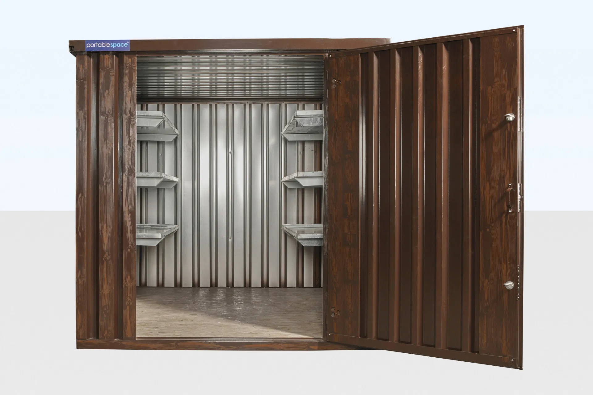 Wood-Effect Flat Packed Storage Container 3m x 2.1m - Image 4