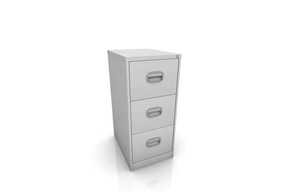 3 Drawer Metal Filing Cabinet for Site Office