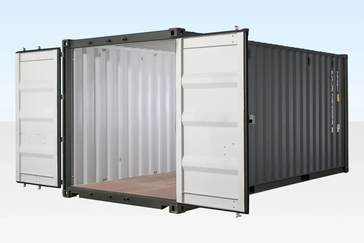 20ft Shipping Container (One Trip) Dark Green (RAL 6007) - Image 3