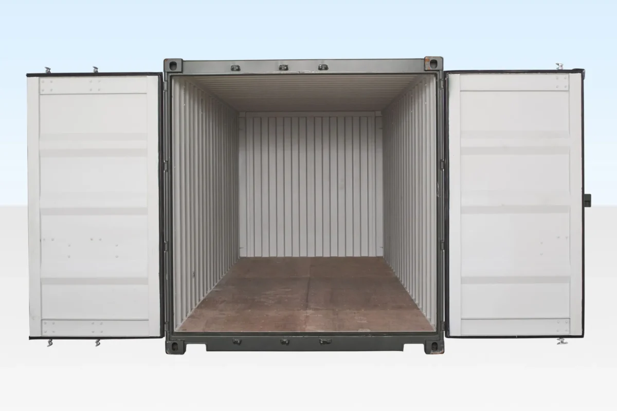 20ft Shipping Container (One Trip) Dark Green (RAL 6007) - Image 2