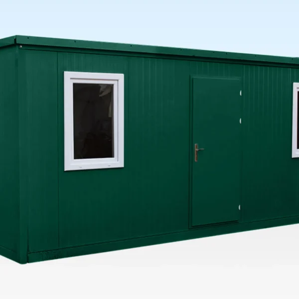 605-6-5m-flatpack-cabin-1-1.webp Large Flat Pack Office (6.5m x 2.3m) – Green