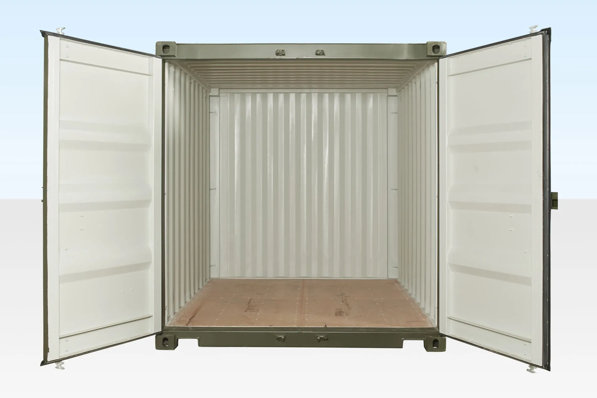 10ft x 8ft Shipping Container (One Trip) Green (RAL 6007) - Image 2