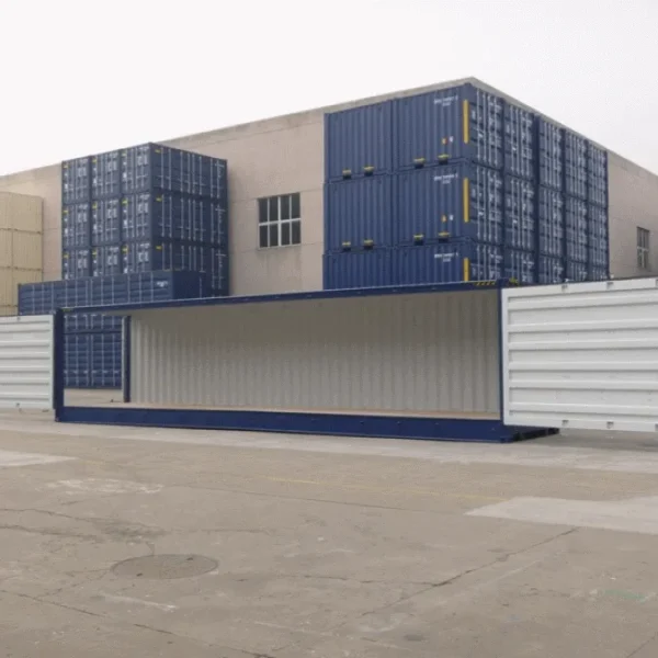 714-40ft-FSA-High-Cube-Doors-Open (1) 40ft High Cube (9′ 6″ high) Full Side Access Container