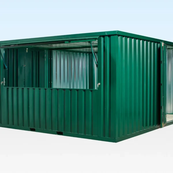 811-side-linked-kiosk-store-open-1536×1024-1.webp 3m XL Flat Pack Kiosk & Side Linked Store Bundle (RAL6005)