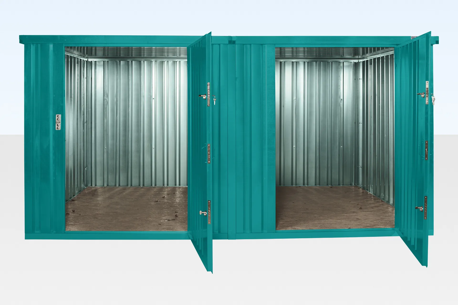 3m x 4.2m Side Linked Flat Pack Container Bundle – Custom Colour