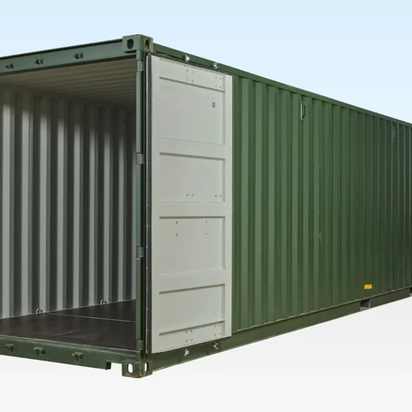930-40ft-Container-Green-Doors-Open 40ft Shipping Container Green (RAL 6007)