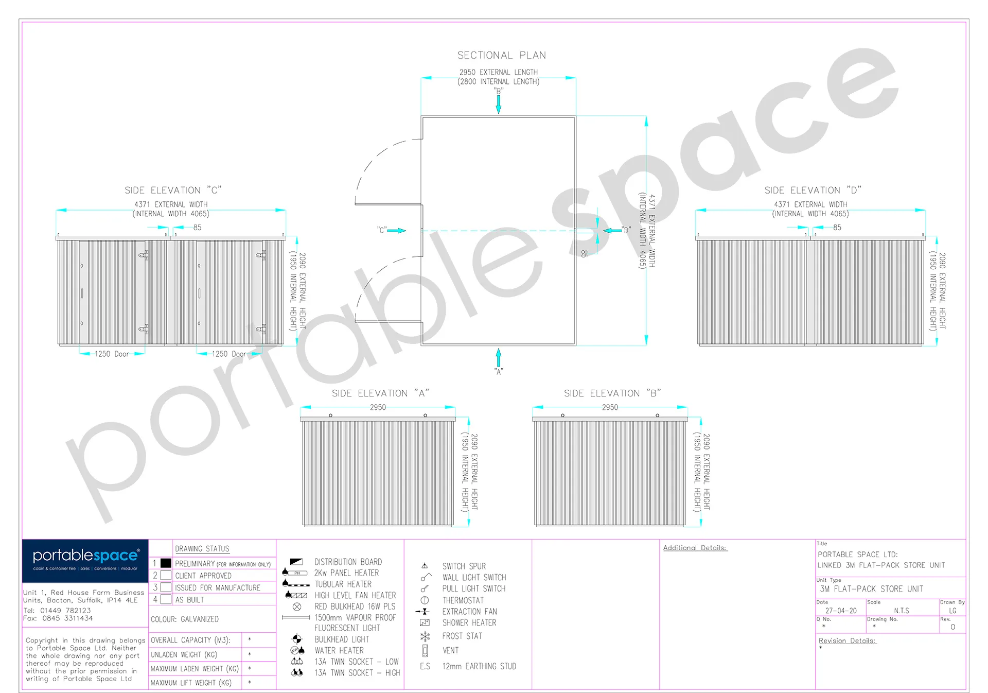 3m x 4.2m Side Linked Flat Pack Container Bundle (Galvanised) - Image 2