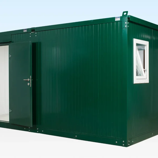 981-3m-side-linked-flatpack-office-door-open 3.3m x 4.6m Side Linked Flat Pack Office