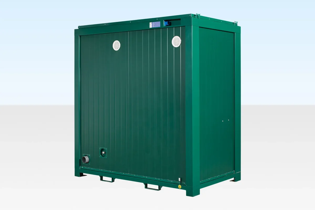 1+1 Double Mains Toilet 2.4m x 1.4m (RAL 6005) - Image 2