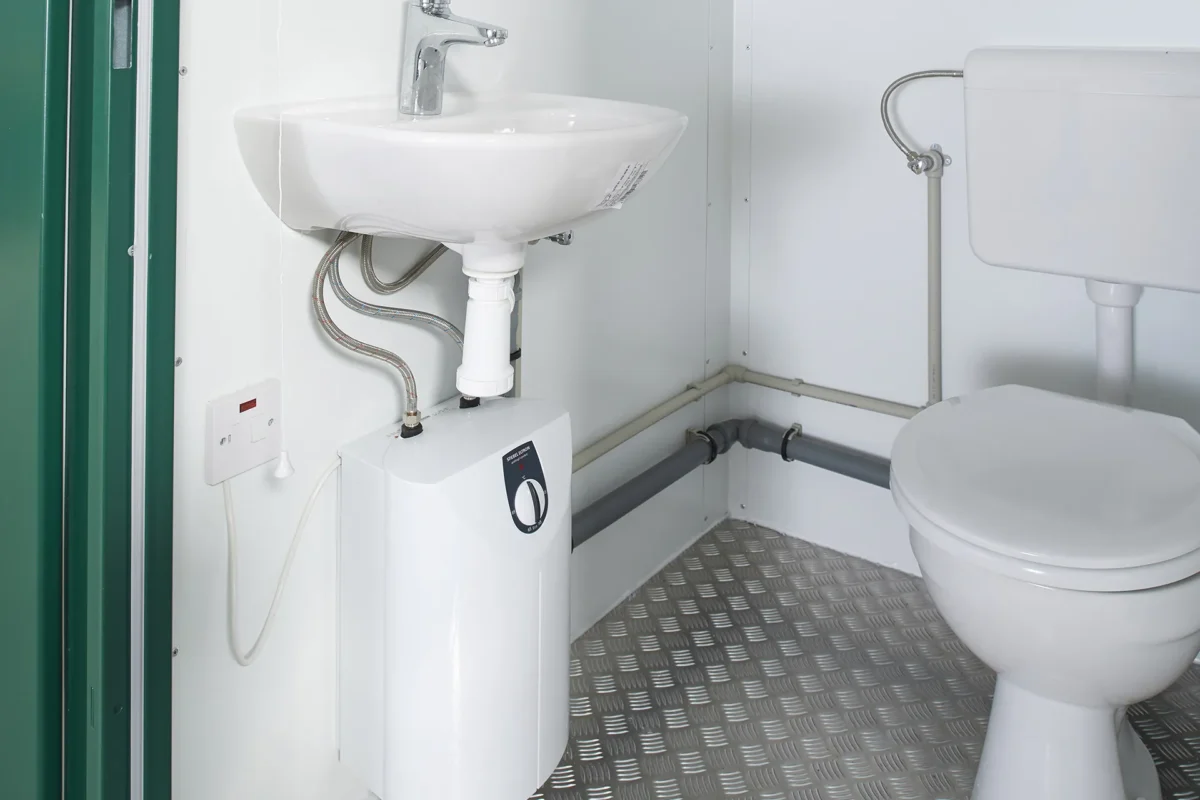 1+1 Double Mains Toilet 2.4m x 1.4m (RAL 6005) - Image 11