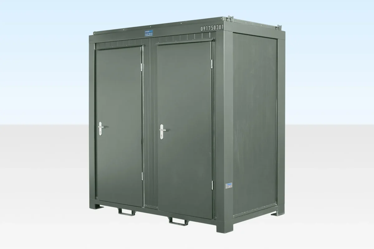 1+1 Double Mains Toilet 2.4m x 1.4m (RAL 6007) - Image 6