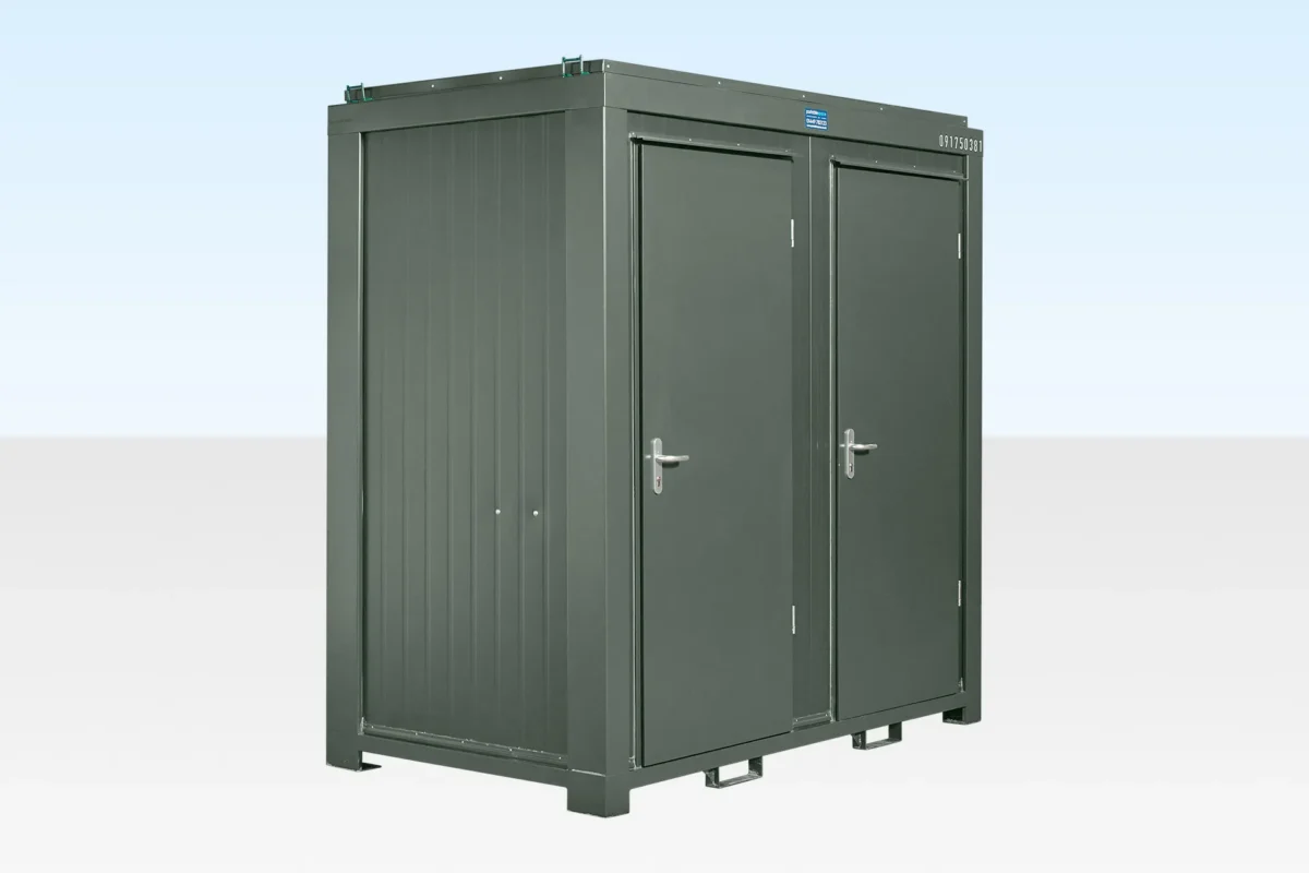 1+1 Double Mains Toilet 2.4m x 1.4m (RAL 6007) - Image 5