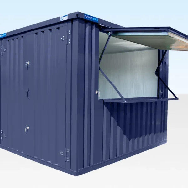 Insulated-Kiosk-Doors-Closed-5013-1536×1024-1-1.webp Insulated 3m XL Flat Pack Kiosk (RAL5013) – Blue