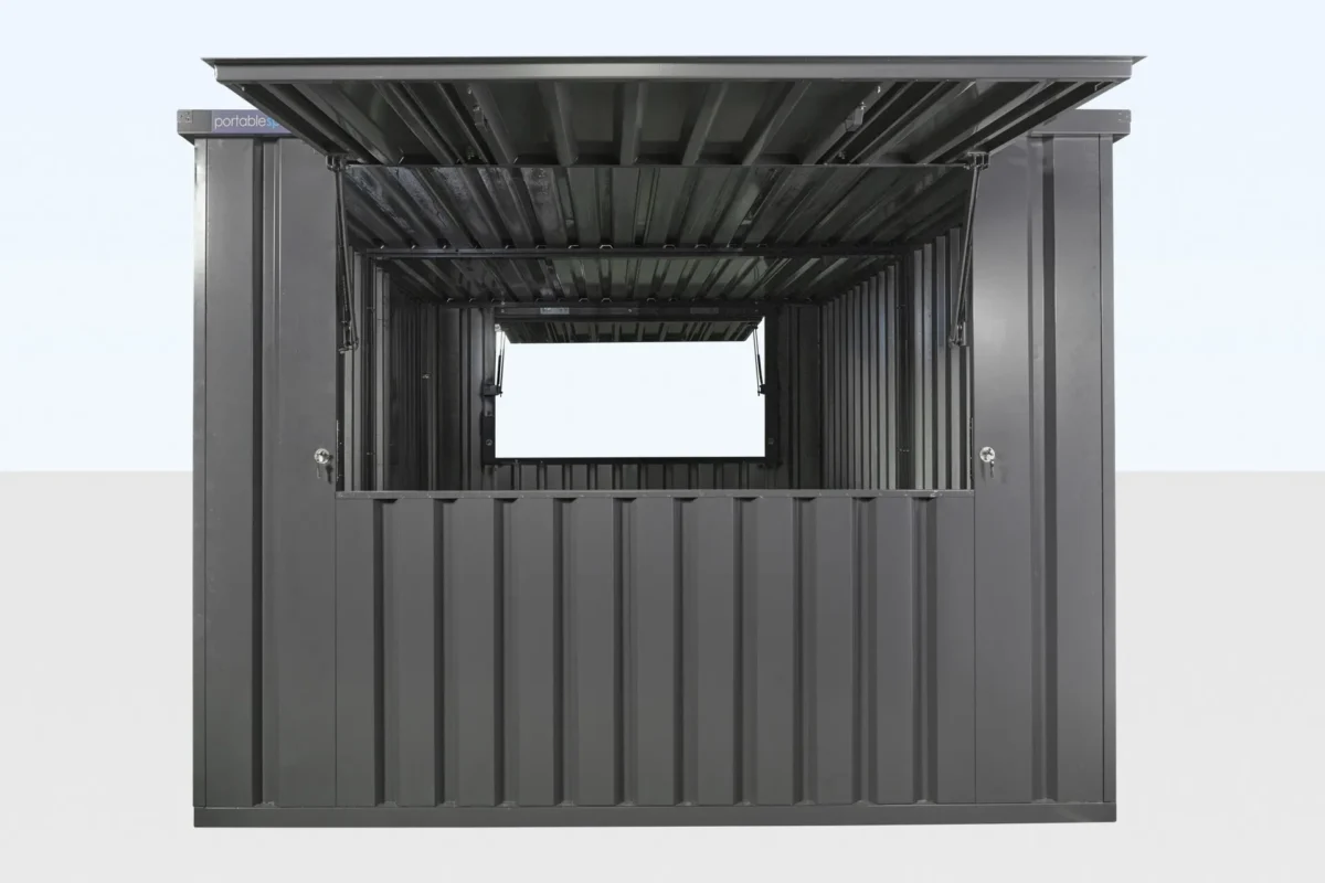 3m x 4.2m Side Linked Flat Packed Kiosk Bundle (RAL7015) - Image 3