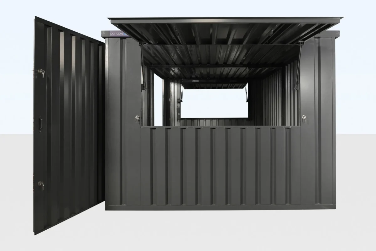 3m x 4.2m Side Linked Flat Packed Kiosk Bundle (RAL7015) - Image 4