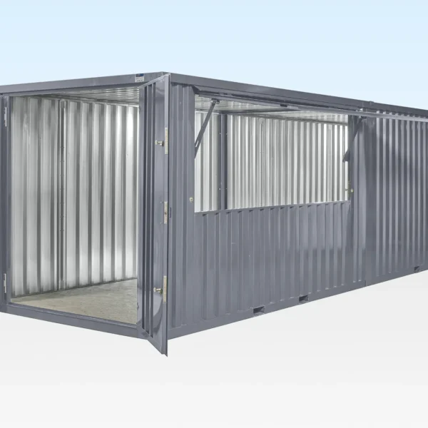 Portable-Space-8.214735 3m XL Flat Pack Kiosk & End Linked Store Bundle (RAL7015)