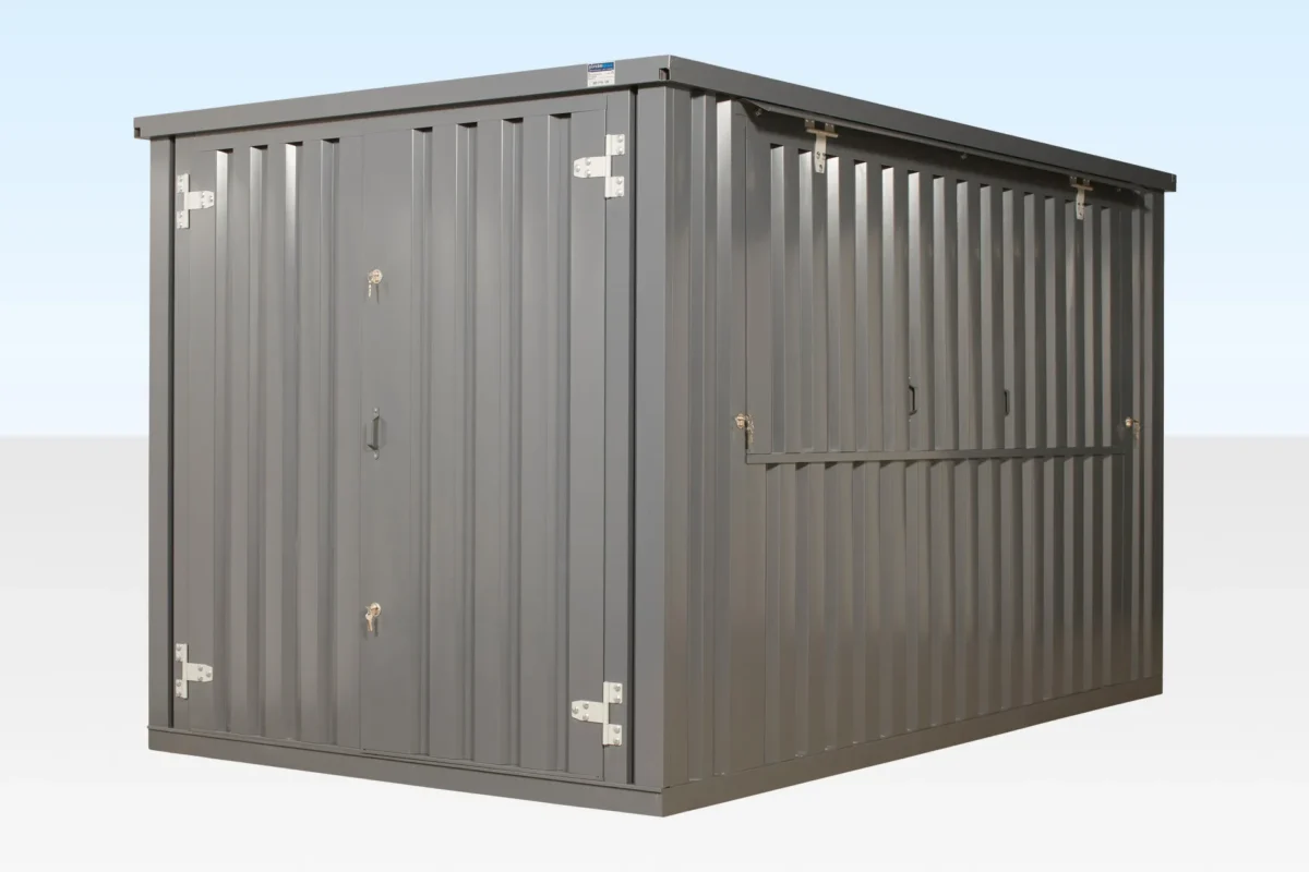 3m XL Flat Pack Kiosk (RAL7015) – Grey - Image 3