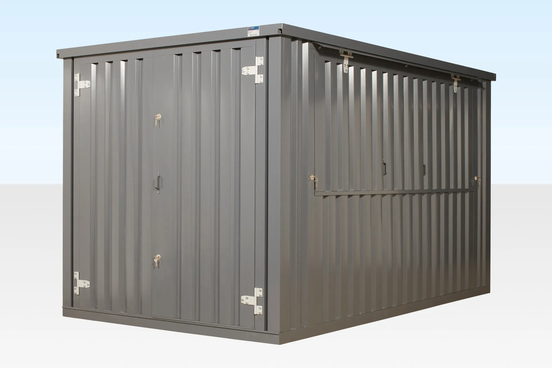 3m XL Flat Pack Kiosk (RAL7015) – Grey - Image 3