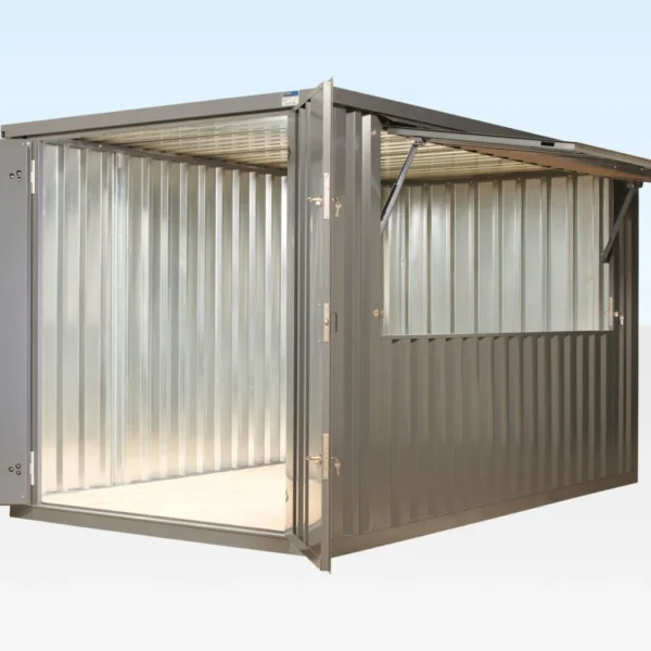 flat-pack-kiosk-doors-hatch-open-grey-1536×1024-1.webp 4m XL Flat Pack Kiosk (RAL7015) – Grey