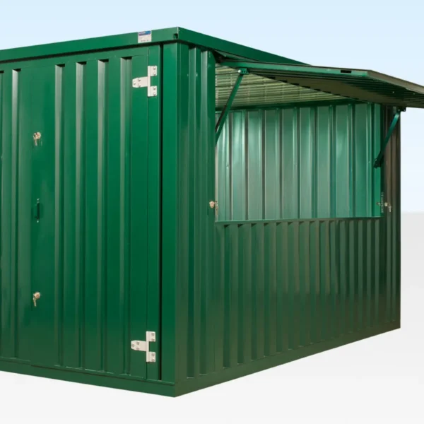 flat-pack-serving-kiosk-with-hatch-opengreen-1536×1024-3.webp 3m XL Flat Pack Kiosk (RAL6005) – Green
